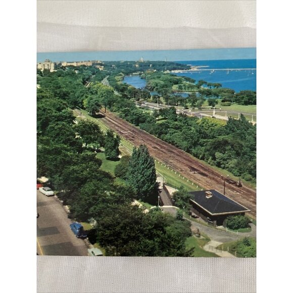 Vintage Postcard View of the Lake Front Milwaukee Bay Wisconsin Unposted - Picture 4 of 9